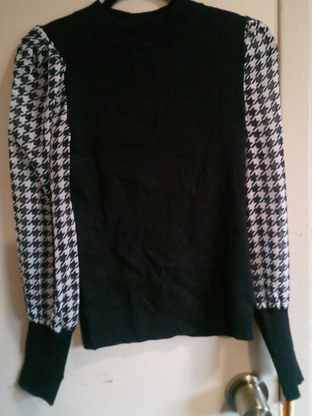 Black Houndstooth Sweater